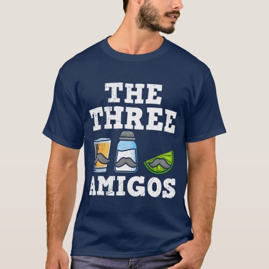 Thehree Amigosequila Meican Drink Meico funny T-shirt (Voorkant)