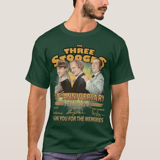 Thehree Stooges 100th Anniversary 1920 2020 Signat T-shirt (Voorkant)