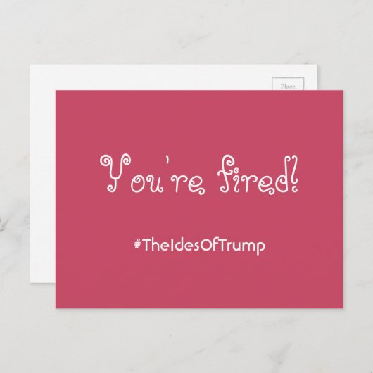 #TheIdesOfTrump Je bent een roze Briefkaart (Voorkant / Achterkant)