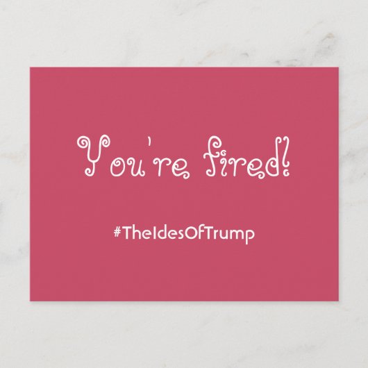 #TheIdesOfTrump Je bent een roze Briefkaart (Voorkant)