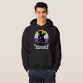 Theirwolf Nonbinary Pride Niet Binaire Enby Nb Vla Hoodie (Voorkant volledig)