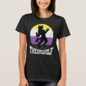 Theirwolf Nonbinary Pride Non Binary Enby NB Flag T-shirt (Voorkant)