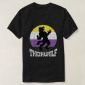 Theirwolf Nonbinary Pride Non Binary Enby NB Flag T-shirt (Design voorkant)
