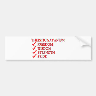 Theistisch satanisme/Luciferianisme Devotie Bumpersticker