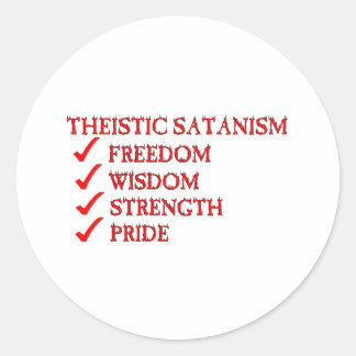 Theistisch satanisme/Luciferianisme Devotie Ronde Sticker