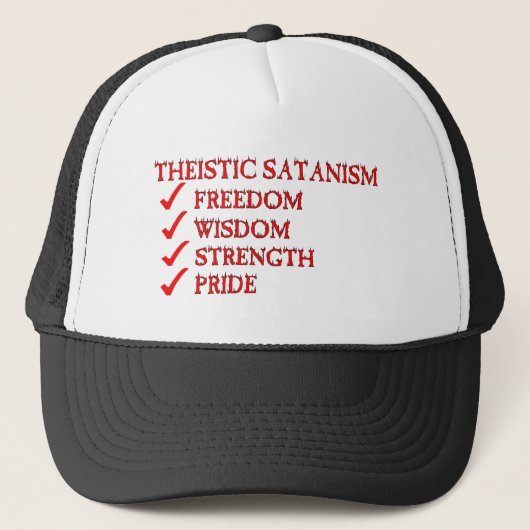 Theistisch satanisme/Luciferianisme Devotie Trucker Pet (Voorkant)