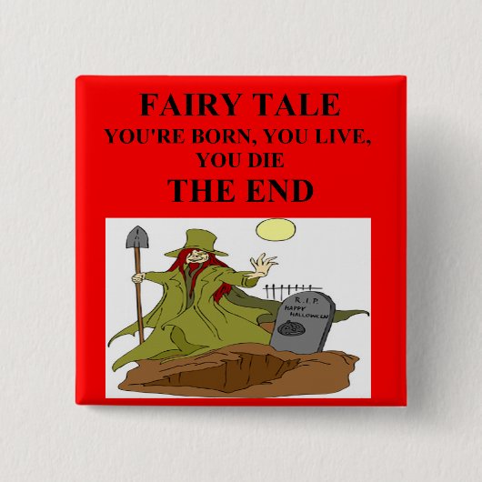 theïstische sprookje vierkante button 5,1 cm (Voorkant)