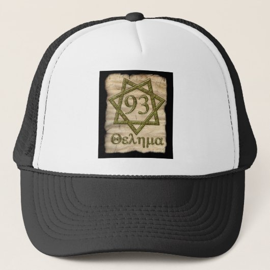 THELEMA STYLE OCCULT DESIGN TRUCKER PET (Voorkant)