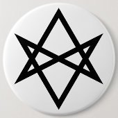 Thelemite Unicursal Hexagram Ronde Button 6,0 Cm (Voorkant)
