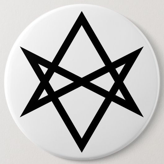 Thelemite Unicursal Hexagram Ronde Button 6,0 Cm (Voorkant)
