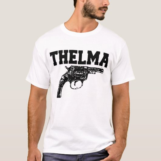 Thelma en Louise PISTOOL afbeelding Set Unisex Gra T-shirt (Voorkant)