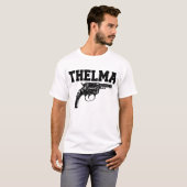 Thelma en Louise PISTOOL afbeelding Set Unisex Gra T-shirt (Voorkant volledig)