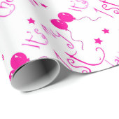 thema 1 jarig meisje cadeaupapier (Rol Hoek)