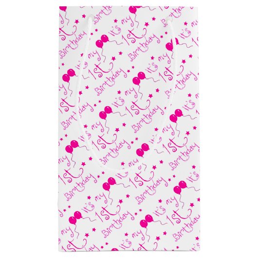 thema 1 jarig meisje klein cadeauzakje (Achterkant)