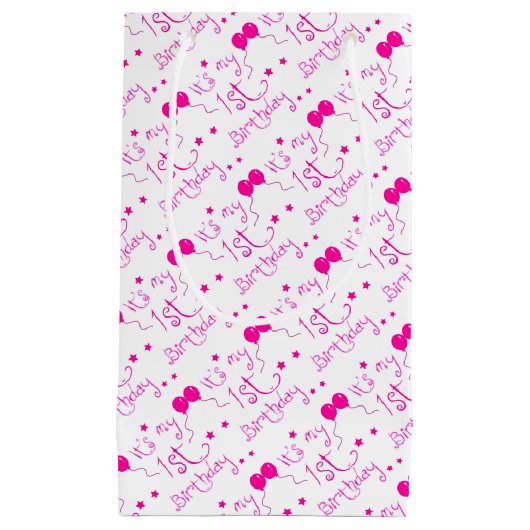 thema 1 jarig meisje klein cadeauzakje (Voorkant)