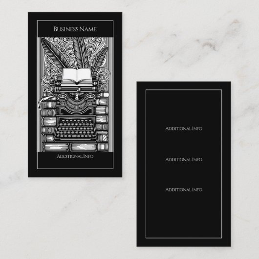 Thema 3 van de  schrijver visitekaartje (Voorkant / Achterkant)