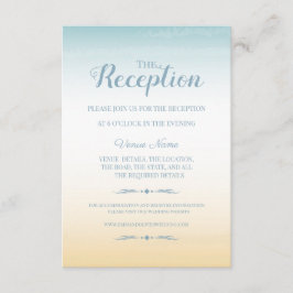 thema aan zee bruiloft receptie Kaart