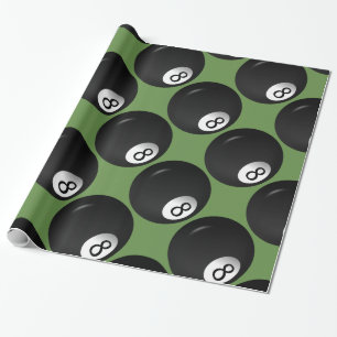 Thema achtbalbiljart cadeaupapier