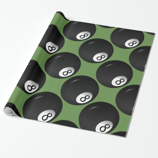 Thema achtbalbiljart cadeaupapier (Uitgerold)