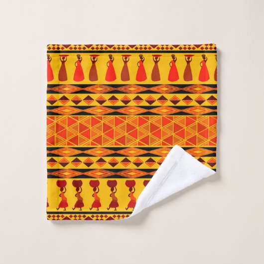 Thema Afrikaanse Tribal patroon handdoek set (Wasdoekje)