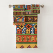Thema Afrikaanse Tribal patroon handdoek set (Insitu)