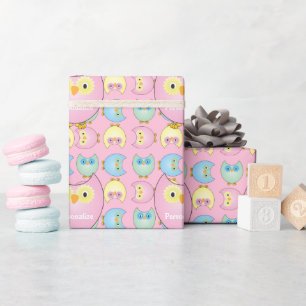 Thema Baby shower papegaaizaad Cadeaupapier