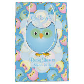 Thema Baby shower pasteelblauw Medium Cadeauzakje (Voorkant)