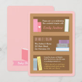 Thema Baby Shower Uitnodigingen Boek (Voorkant / Achterkant)