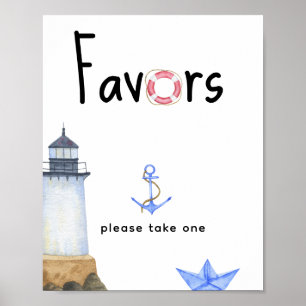Thema babyborrel - favorietjes, neem er eentje poster