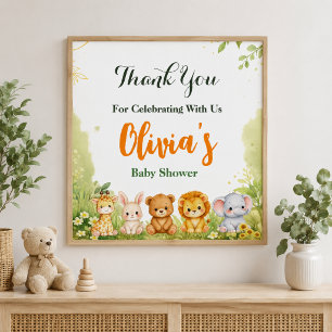 Thema babyborrel Little Wild One Poster
