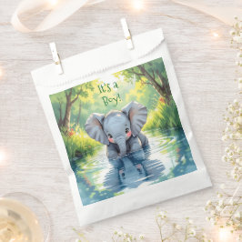 Thema babyshower: babyolifant bedankzakje