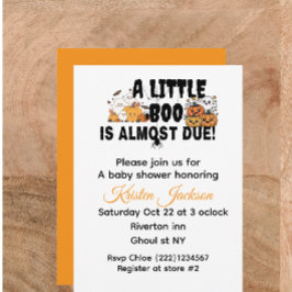 Thema babyshower oktober kaart