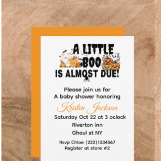 Thema babyshower oktober kaart