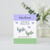 Thema babyshower vliegtuigen kaart (Staand voorkant)