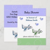 Thema babyshower vliegtuigen kaart (Voorkant / Achterkant)
