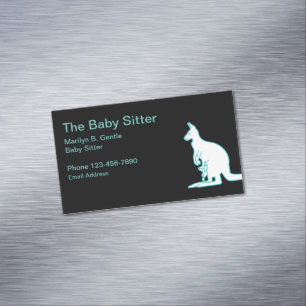 Thema babysitter kangoeroe magnetisch visitekaartje