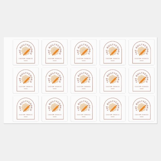  thema bakkerij/product logo sticker (Vel)