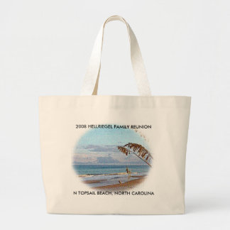 THEMA BEACH 1, N TOPSAIL BEACH, NOORD CAROLIN... GROTE TOTE BAG
