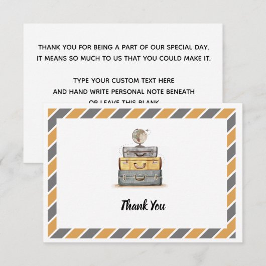 Thema Bedankt Geel Geel Geel Gek Neutraal Geslacht (Voorkant / Achterkant)