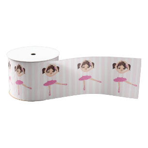 Thema Birthday Partij roze Ballerina Grosgrain Lint