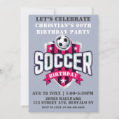 Thema Birthday Party Invitations Hot Pink (Voorkant)