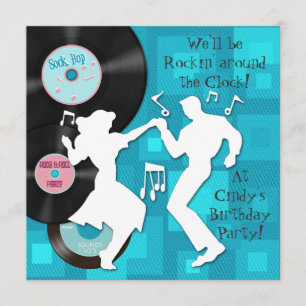 Thema Birthday Party uit 1950 Kaart