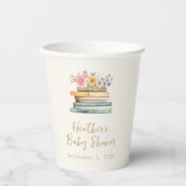 Thema Boek Baby Shower Papieren Bekers (Voorkant)