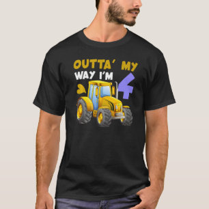 Thema Boerderij 4e dag van de geboorte 4 jaar oude T-shirt