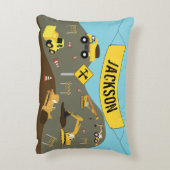 Thema bouwterrein vrachtwagens accent kussen (Achterkant (Verticaal))