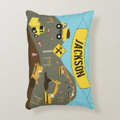 Thema bouwterrein vrachtwagens accent kussen (Voorkant(Verticaal))