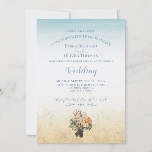 thema bruiloft uitnodiging (Voorkant)