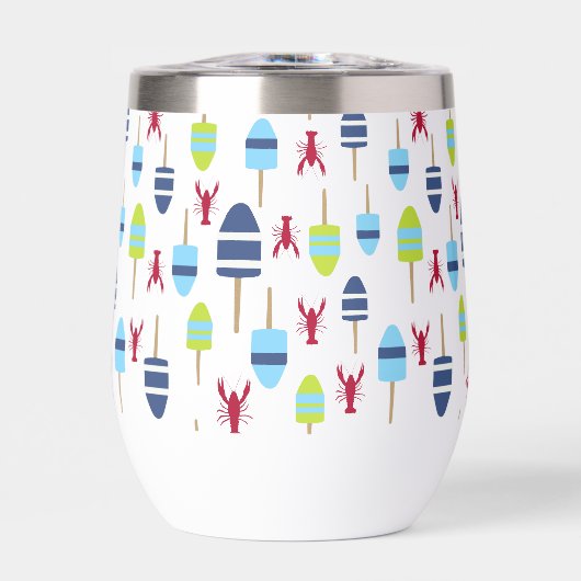 Thema buoy en kreeft, monogrammen (Voorkant)