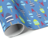 Thema buoy en kreeft, monogrammen cadeaupapier (Rol Hoek)