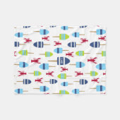 Thema buoy en kreeft, monogrammen fleece deken (Voorkant (Horizontaal))